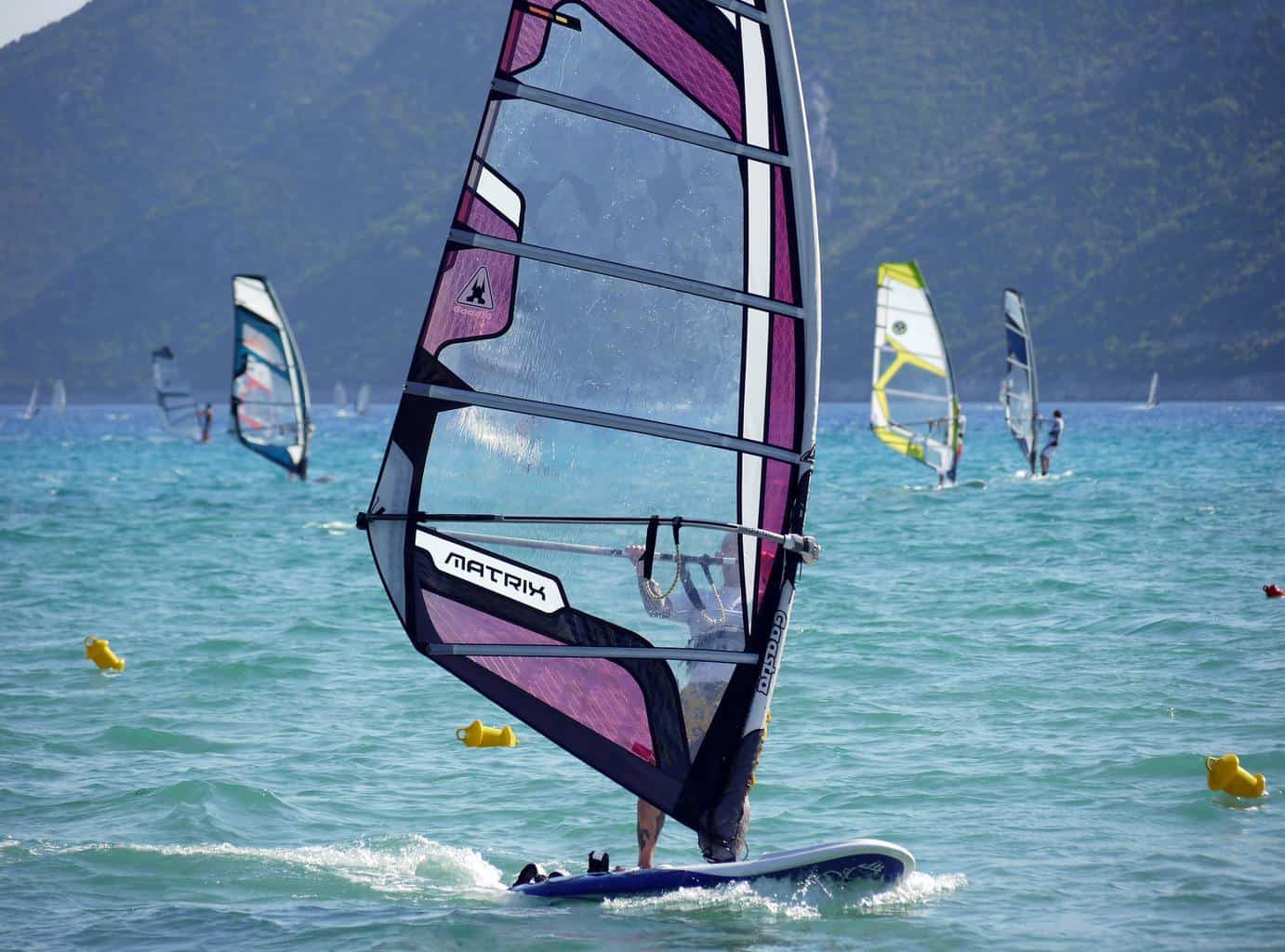 windsurfing sail size